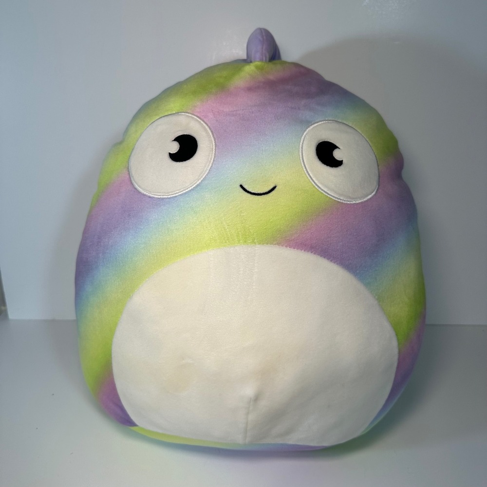 Squishmallow Honeydew the Chameleon Pastel Rainbow‎ Tie Dye Plush 15 In Toy 2023